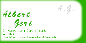 albert geri business card